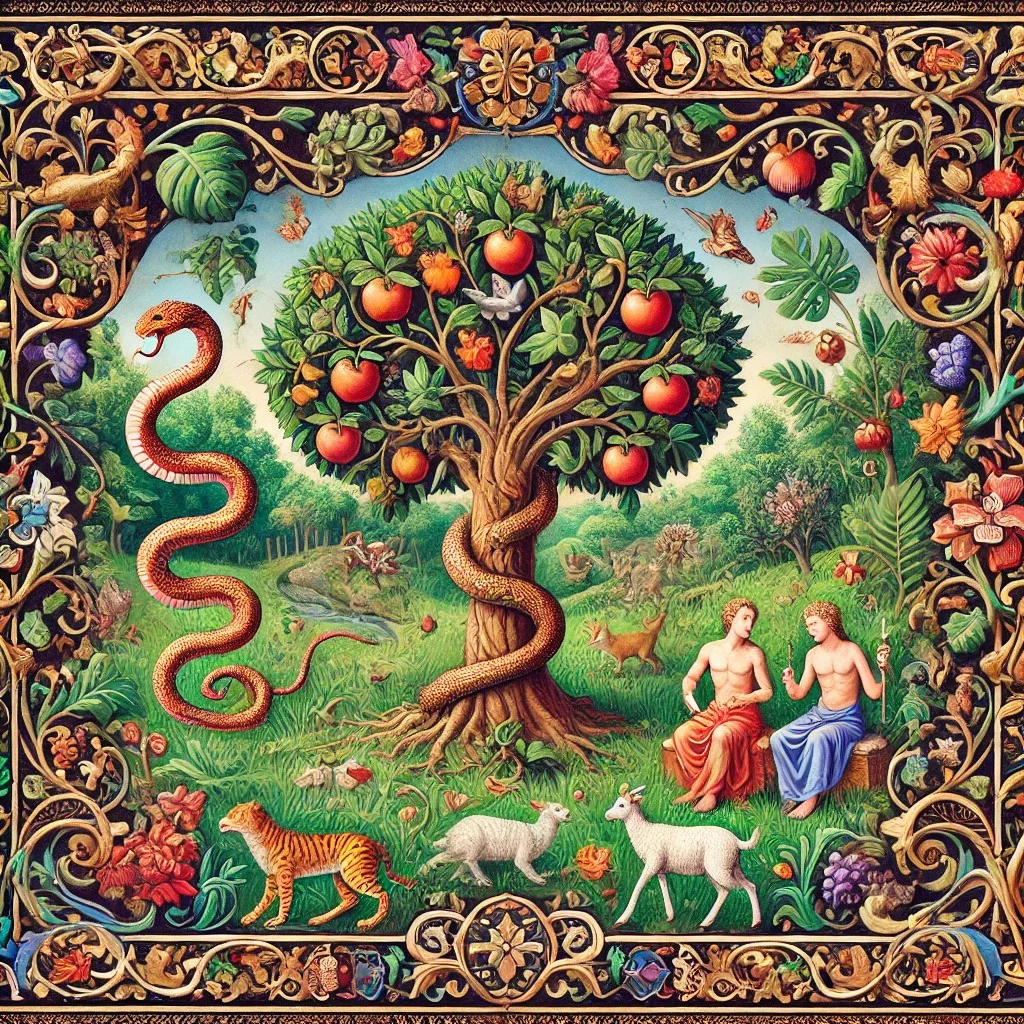 A painting of the Garden of Eden - The Man Who Found the Garden of Eden IRL - Mania Lifestyle