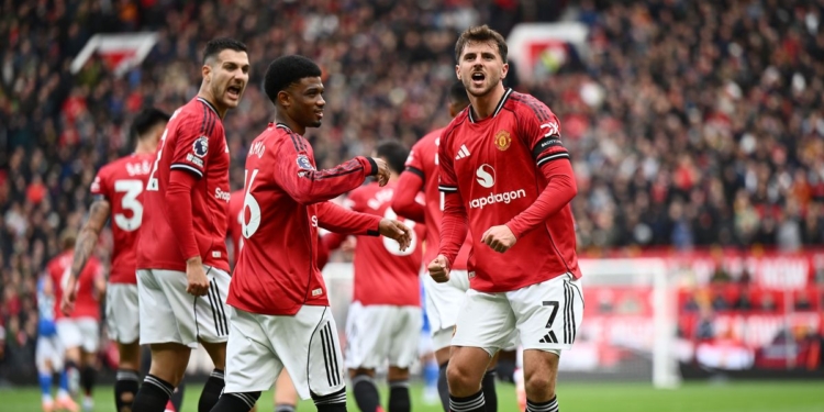 Man United 2:0 Sunderland: Is the Manchester United of Old Back? 4 | Mania Africa | maniainc.com Mason Mount celebrating a goal - Man United 2_0 Sunderland_ Is the Manchester United of Old Back - Mania Sports