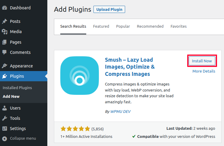 How to Optimize Your WordPress Theme (Free or Paid) for Speed, SEO, and User Experience 6 | Mania Africa | maniainc.com Installing the Smush WordPress Plugin to Compress and Optimize Images as Part of WordPress Theme Speed Optimization