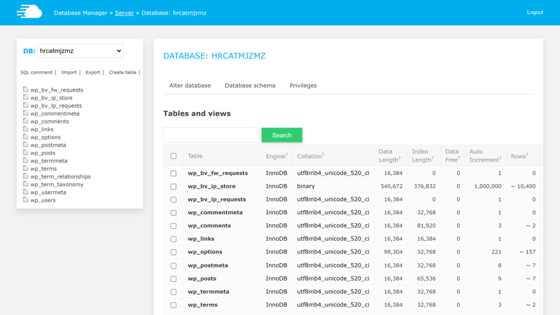 How Cloudways CoPilot Makes WordPress Server Troubleshooting Easier and Saves You Hours (at a Fraction of the Cost of Hiring a DevOp Engineer) 19 | Mania Africa | maniainc.com The Cloudways Database Management Interface - How to Leverage Cloudways CoPilot to Streamline Your SMB's Server Troubleshooting Workflow - Mania Guides