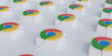 A diagram showing inter-linked Google Chrome logos - Preventing AI Chat Data Theft: Enhancing Security Against Malicious Chrome Extensions & How to Protect Your Privacy