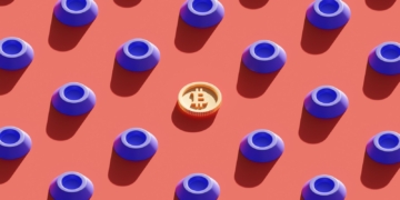 a group of blue plastic containers engulfing a Bitcoin golden coin - A Practical, Hype-Free Look at the Feb 2026 Bitcoin Crash