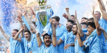 Manchester City Awarded the Premier League Trophy as they Beat Chelsea at Home in the Etihad