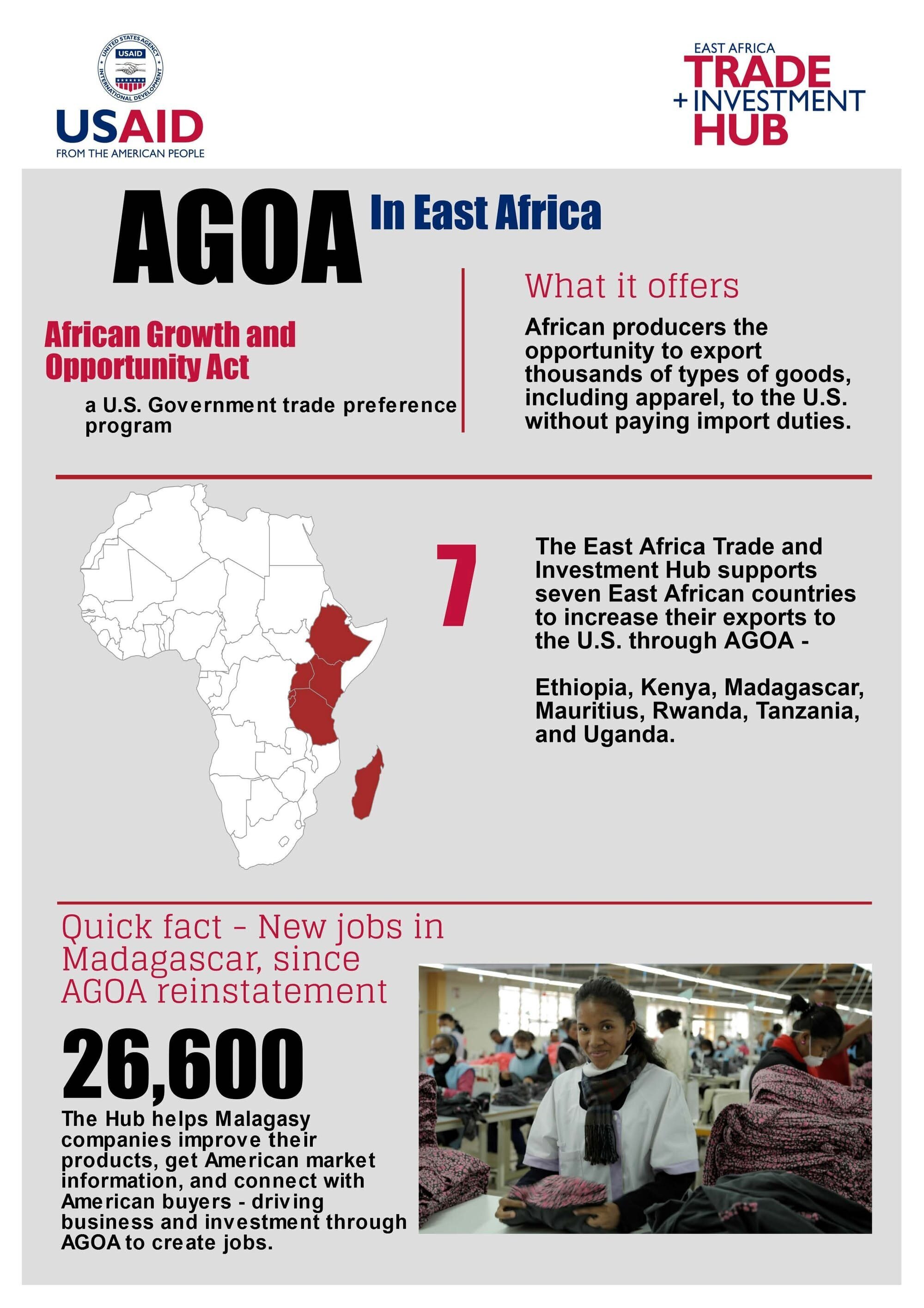 Exclusive: U.S. Ambassador Meg Whitman Talks Gen Z Protests and Kenya's Role in Haiti 22 | Mania Africa | maniainc.com A USAID graphic detailing US efforts to improve trade with East Africa through AGOA | Exclusive: U.S. Ambassador Meg Whitman Talks Gen Z Protests and Kenya's Role in Haiti | Mania News