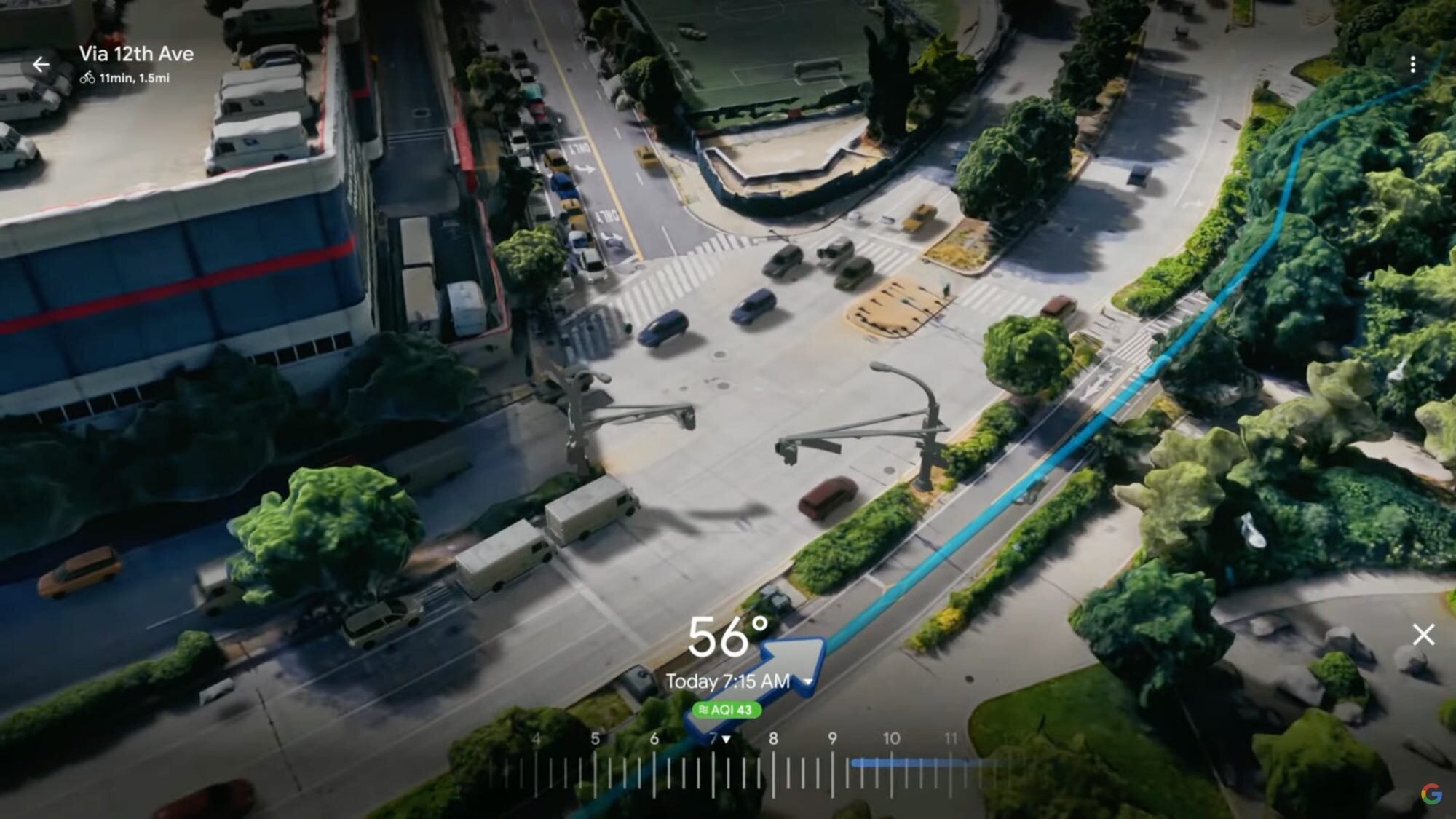 Immersive view for Google Maps