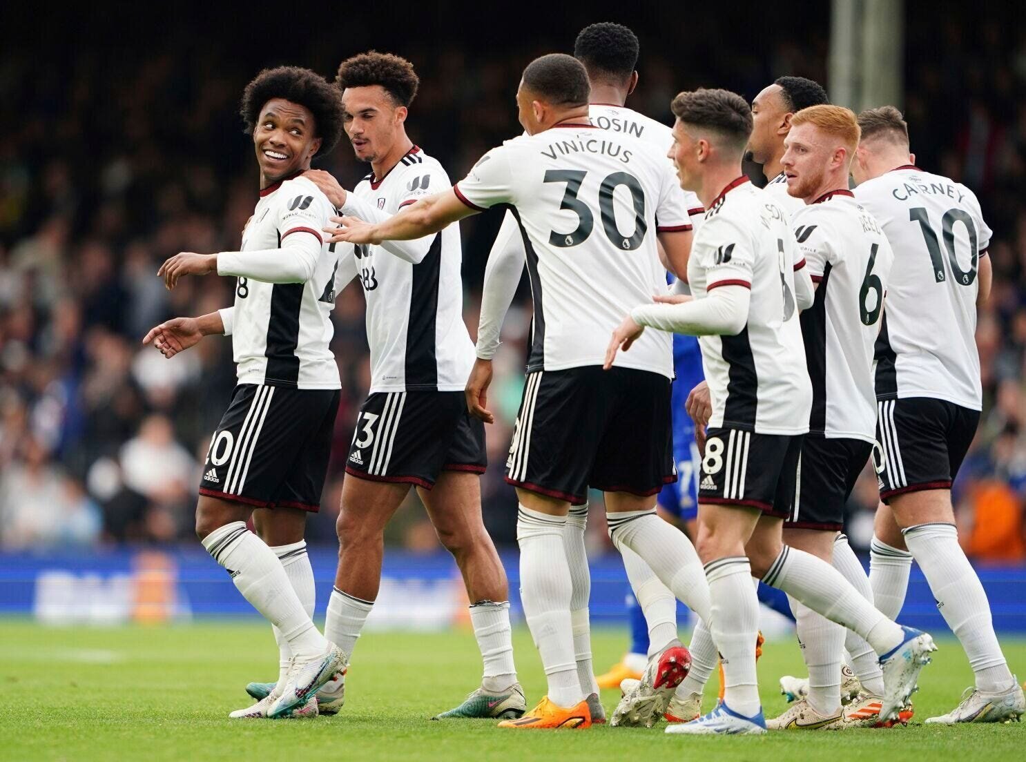 A Day of Fives: Fulham, Everton, and Nottingham Forest Secure Wins in the Last Games of EPL GW 35 2 | Mania Africa | maniainc.com Fulham players celebrate
