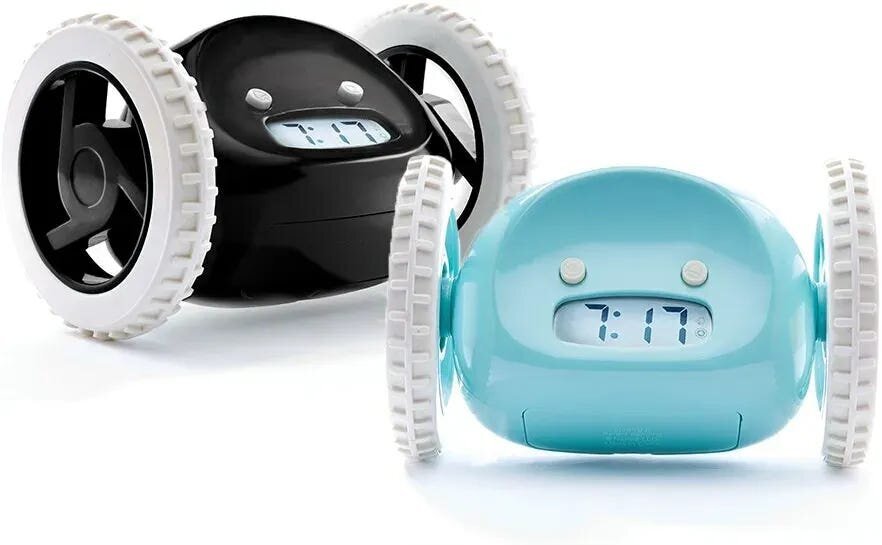 12 Sleek Smart Home Gadgets You'll Want to Buy this Prime Day 7 | Mania Africa | maniainc.com Clocky Alarm on Wheels