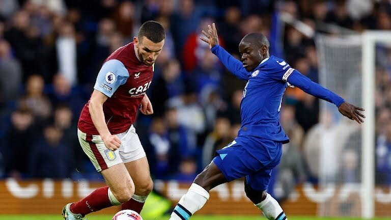 Aston Villa Floor Chelsea at a Time when Chelsea Desperately Need a Win 2 | Mania Africa | maniainc.com Chelsea's N'Golo Kante playing against Aston Villa