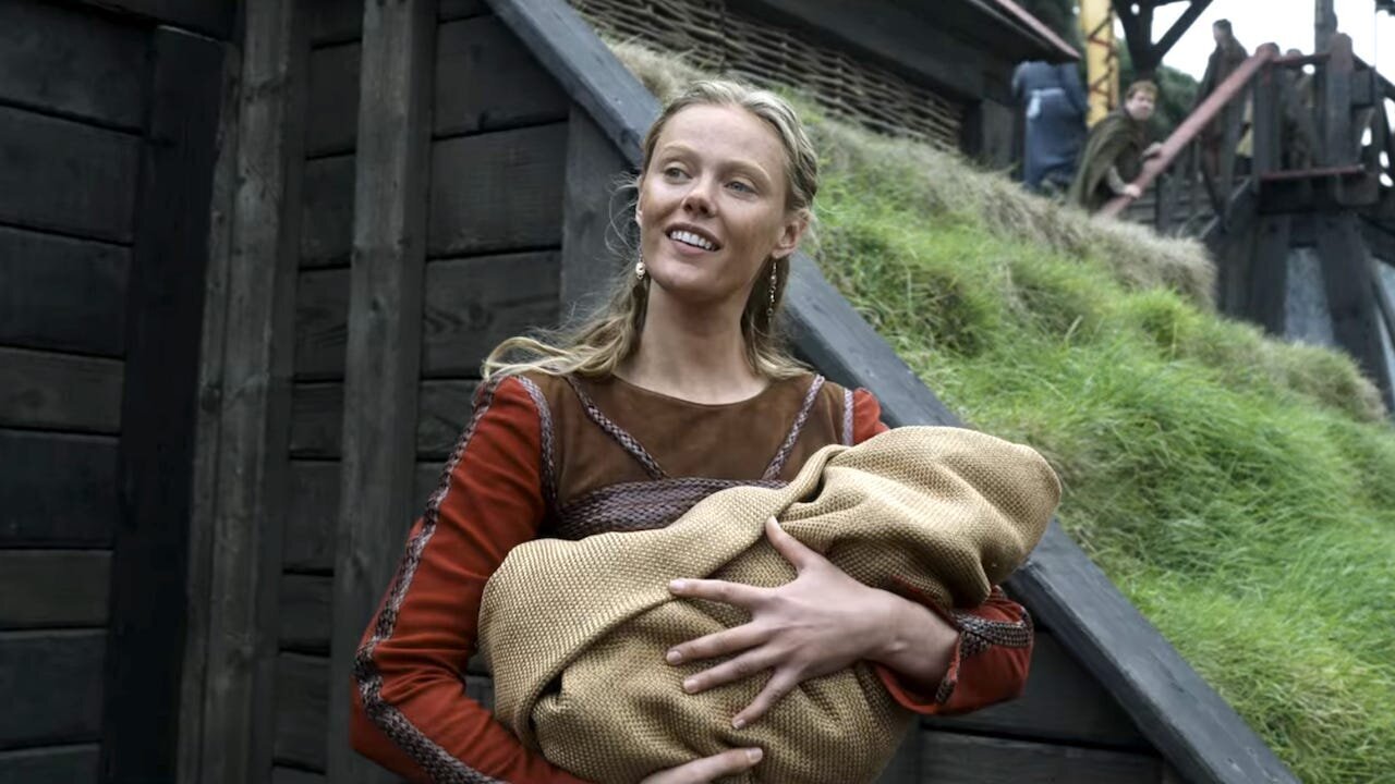 Vikings: Valhalla Season 2 Review and Summary 9 | Mania Africa | maniainc.com Freydis holds her son