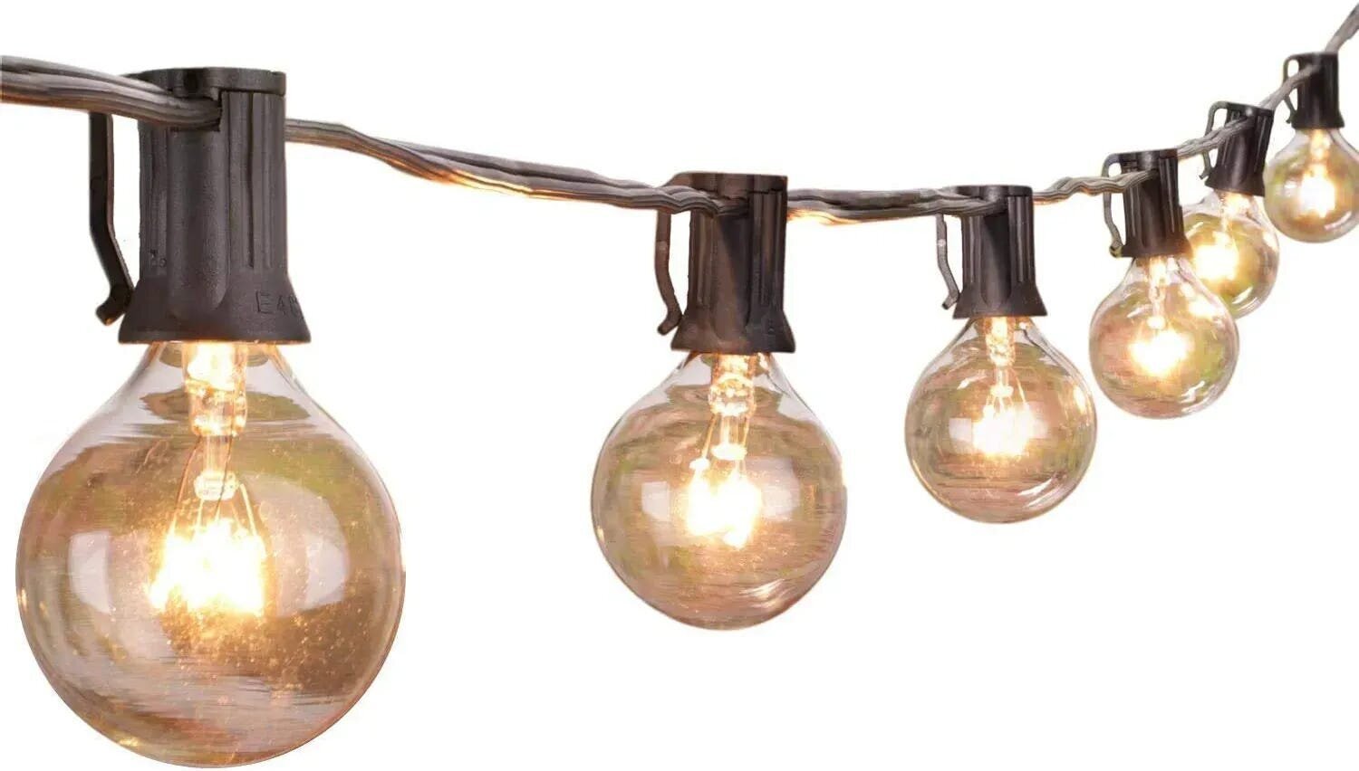 The Outdoor String Lights 25 Feet G40 Globe Patio Lights