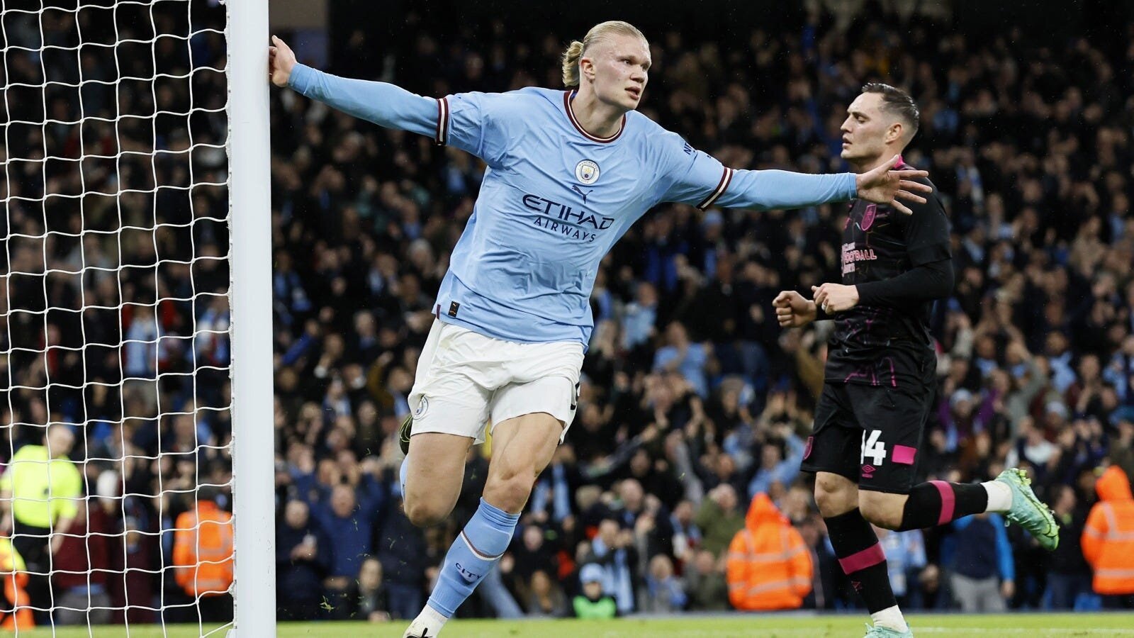 Manchester United and Manchester City Bulldoze their Way to the FA Cup Semi-Finals 2 | Mania Africa | maniainc.com Erling Haaland celebrating his goal against Burnley in the FA Cup Quarterfinals