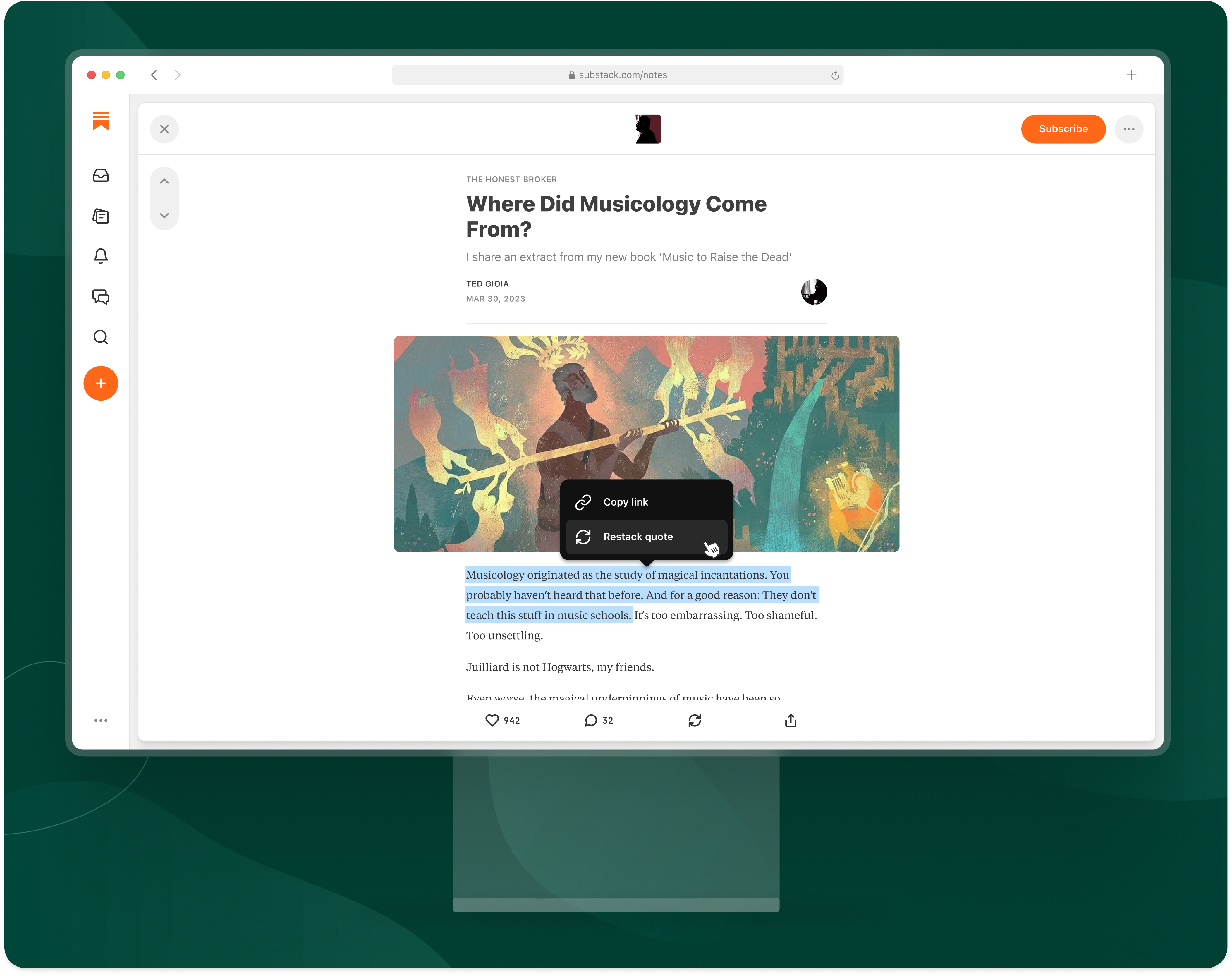 Get Started on Substack and Succeed: A Comprehensive Guide for Writers - Tips on Writing, SEO, Income, and Promoting Your Content 2 | Mania Africa | maniainc.com A substack graphic showing their UI