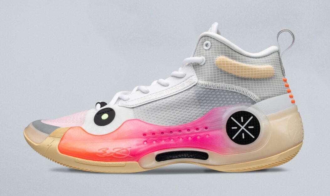 Summer Specials: Newly Released Basketball Shoes Li-Ning Way of Wade 10 Blossom and Way of Wade 10 Team No Sleep 2 | Mania Africa | maniainc.com The Li-Ning Way of Wade 10 'Blossom' sneakers' side view