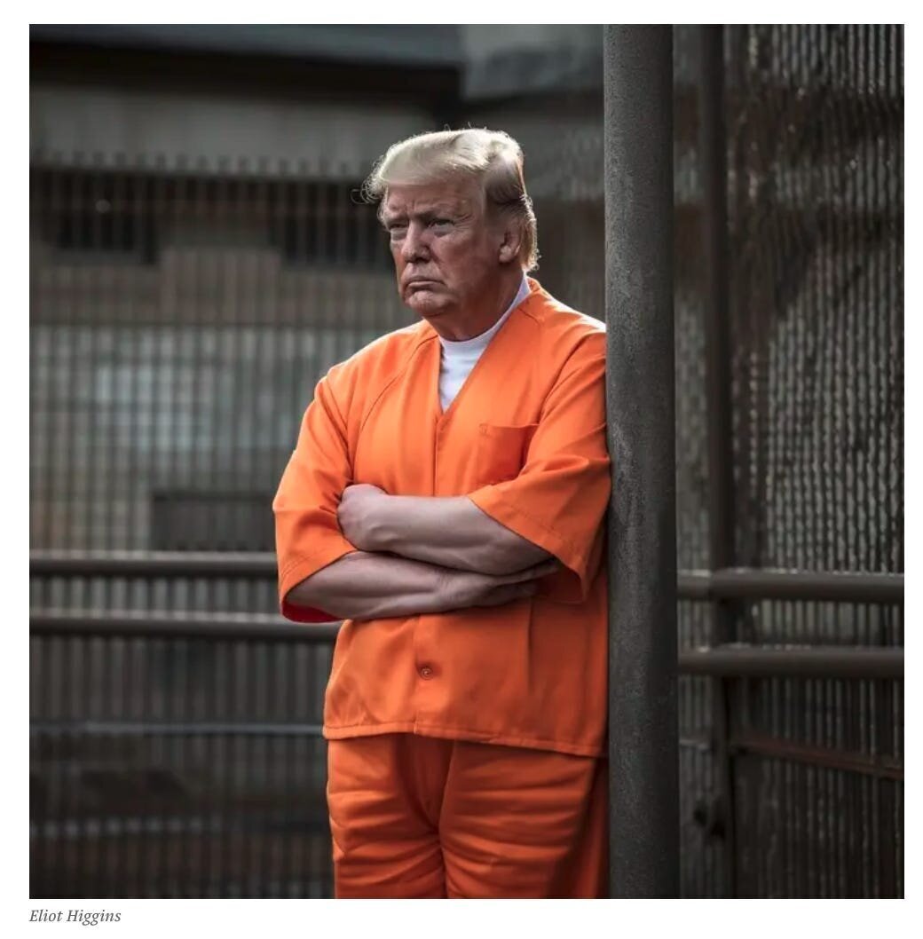 Is What's Happening to Trump Karma? 2 | Mania Africa | maniainc.com An AI-generated image of Donald Trump in jail wearing orange overalls