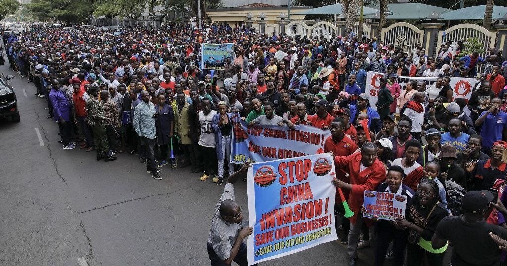 "We Want China Square Out!" - Interrogating the Xenophobic Undertones of the China Square Protests 3 | Mania Africa | maniainc.com Gikomba, Kamukunji, and Nyamakima traders protesting against China Square