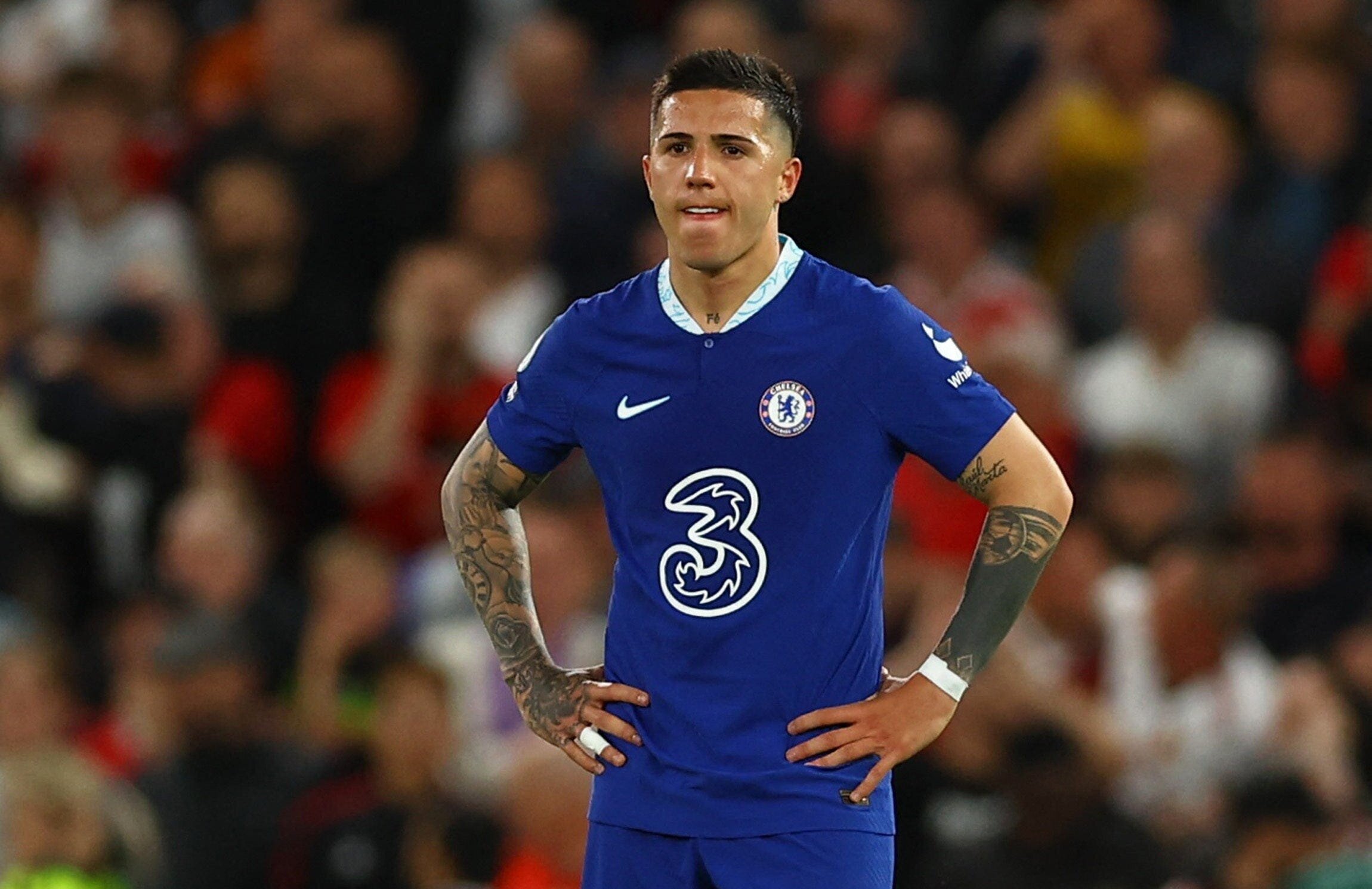 Manchester United Hammer Chelsea Securing the Third Spot in the EPL Table and a Champions League Qualification 2 | Mania Africa | maniainc.com Chelsea's Enzo Fernandez looking dismayed during their game against Man United