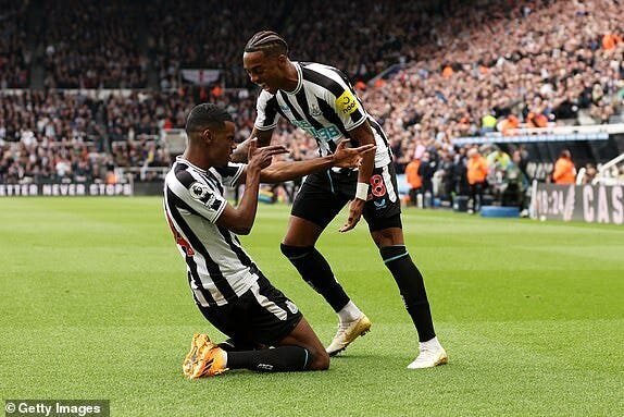 Tottenham Hammered by Newcastle as Bournemouth are Beaten by West Ham in the Last of EPL GW 32 Games 2 | Mania Africa | maniainc.com Tottenham's Alexander Isak and his teammate celebrating his goal against Tottenham in their incredible 6-1 win against Spurs