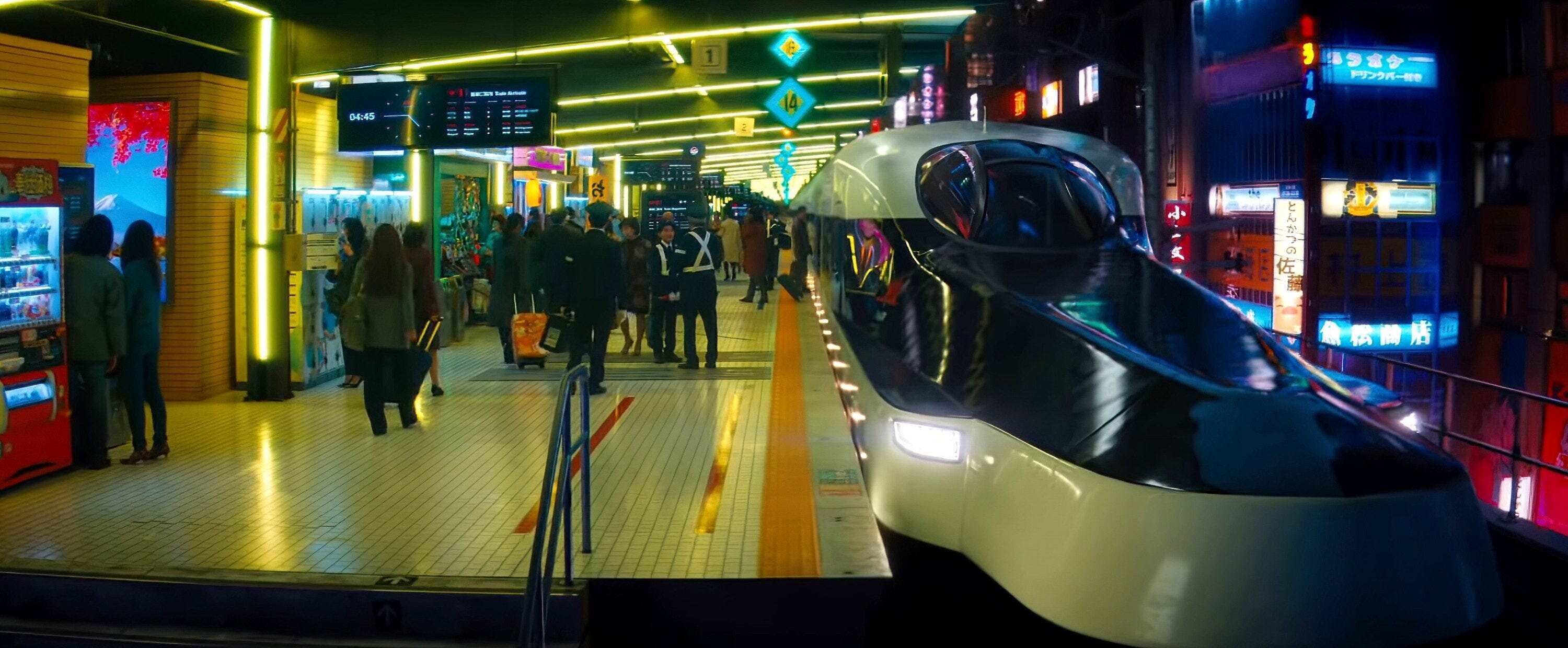 Bullet Train Movie Review 5 | Mania Africa | maniainc.com The Bullet Train in a station