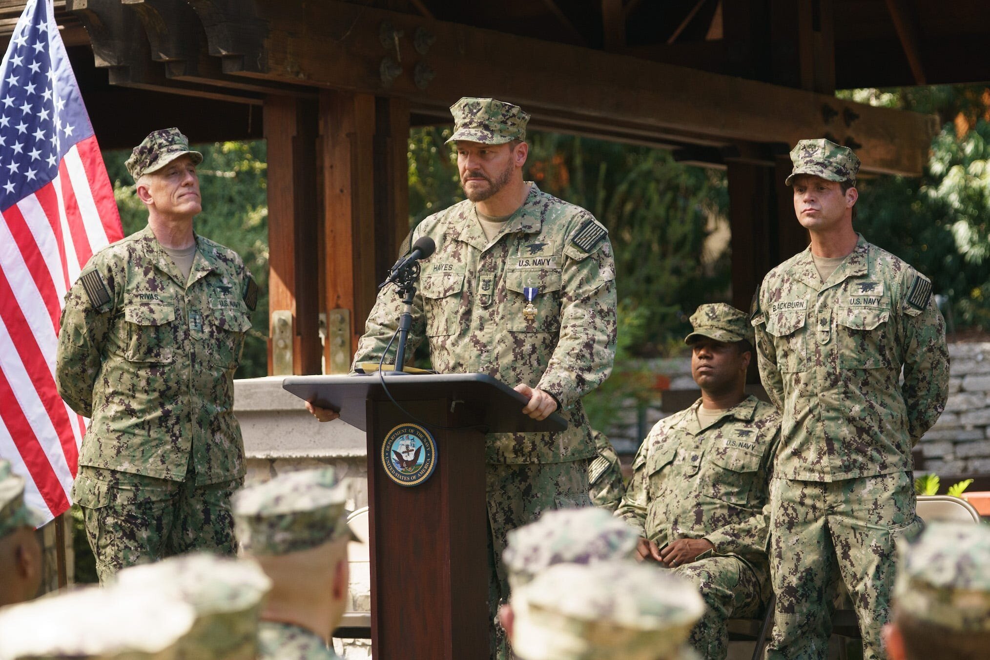 SEAL Team Season 6 Review 6 | Mania Africa | maniainc.com Jason during his Navy Cross award ceremony in SEAL Team Season 6
