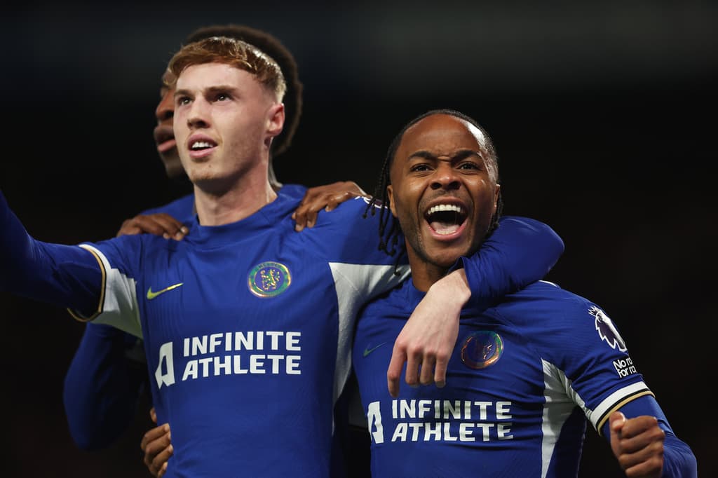 Liverpool Draw Man United as Arsenal Beat Brighton in EPL GW 17 Results 6 | Mania Africa | maniainc.com Cole Palmer and Raheem Sterling celebrating a goal during Chelsea v Sheffield United in EPL Matchweek 17 results