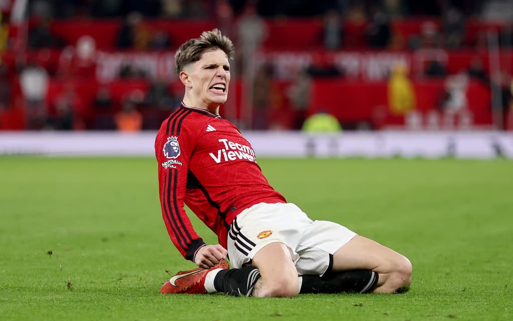 Merry Comeback: Man United, Chelsea, and Man City Pull Incredible Comebacks in EPL GW 19 Results 2 | Mania Africa | maniainc.com Alejandro Garnacho celebrating a brace against Aston Villa in EPL Gameweek 19 Results | Mania Africa