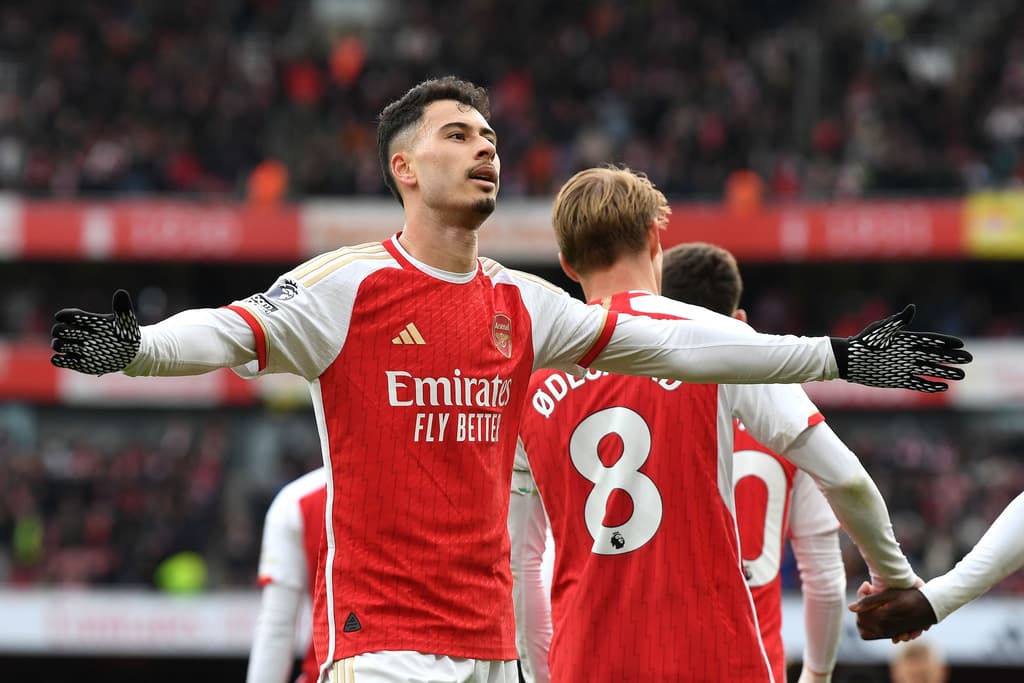 Arsenal Thrash Crystal Palace as Liverpool Nick Bournemouth in the Last of EPL GW 21 Results 4 | Mania Africa | maniainc.com Gabriel Martinelli celebrating his brace against Crystal Palace in EPL 23-23| Premier League GW 21 Results | Mania Africa