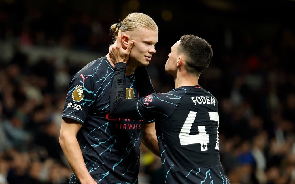 The Premier League is Looking too Manchester City after Defending Champs Beat Tottenham to Propel Themselves to League Leadership 2 | Mania Africa | maniainc.com Foden and Haaland celebrating after