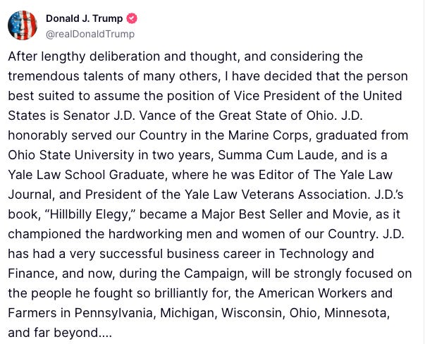 Trump Nominates J.D Vance as His Running Mate During the RNC 4 | Mania Africa | maniainc.com Trump