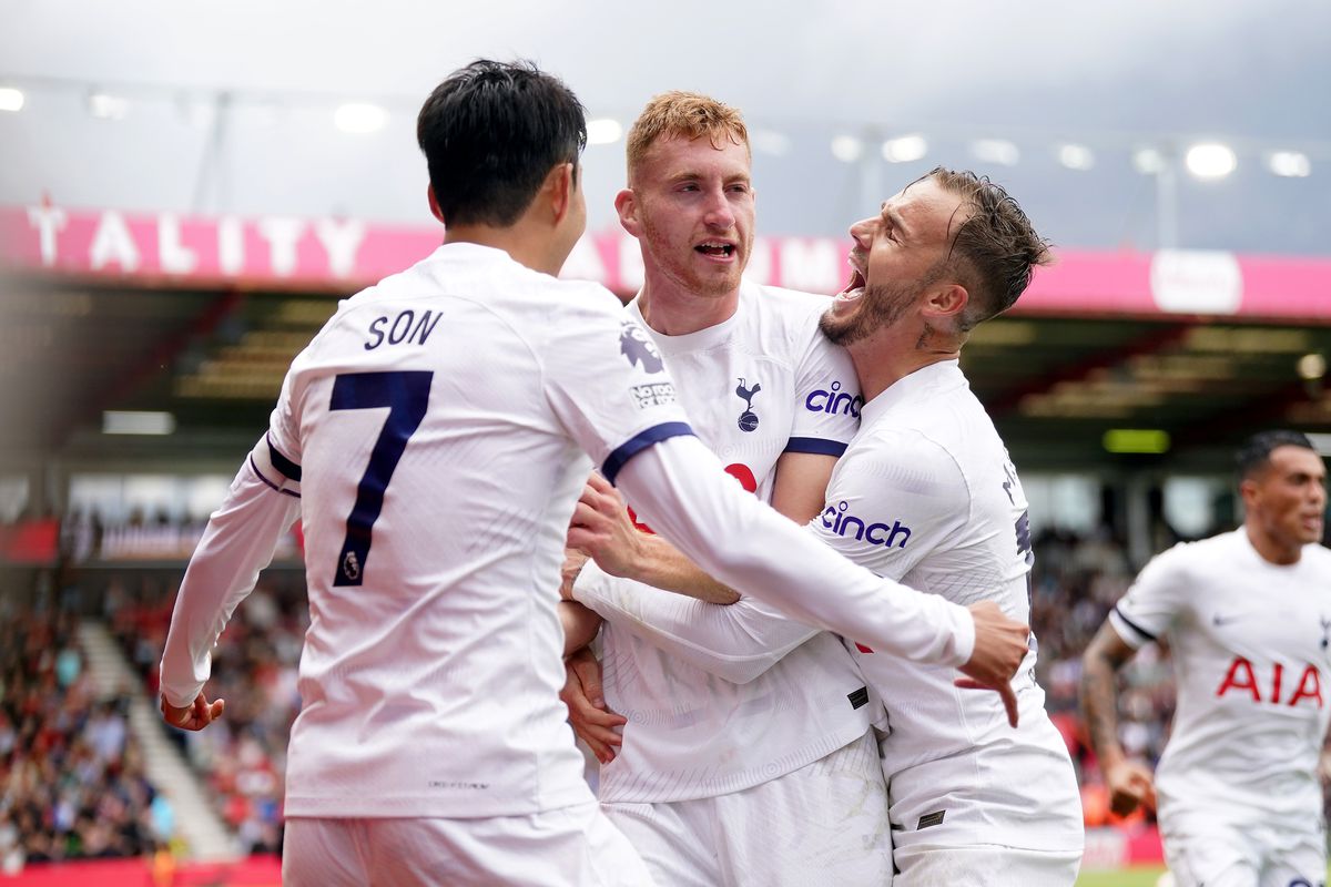 The Roll on EPL GW 3: Wins for Man United, Tottenham, Chelsea, Man City and West Ham, with Liverpool Pulling Off a Fierce Comeback 3 | Mania Africa | maniainc.com Maddison and Kulusevski celebrating
