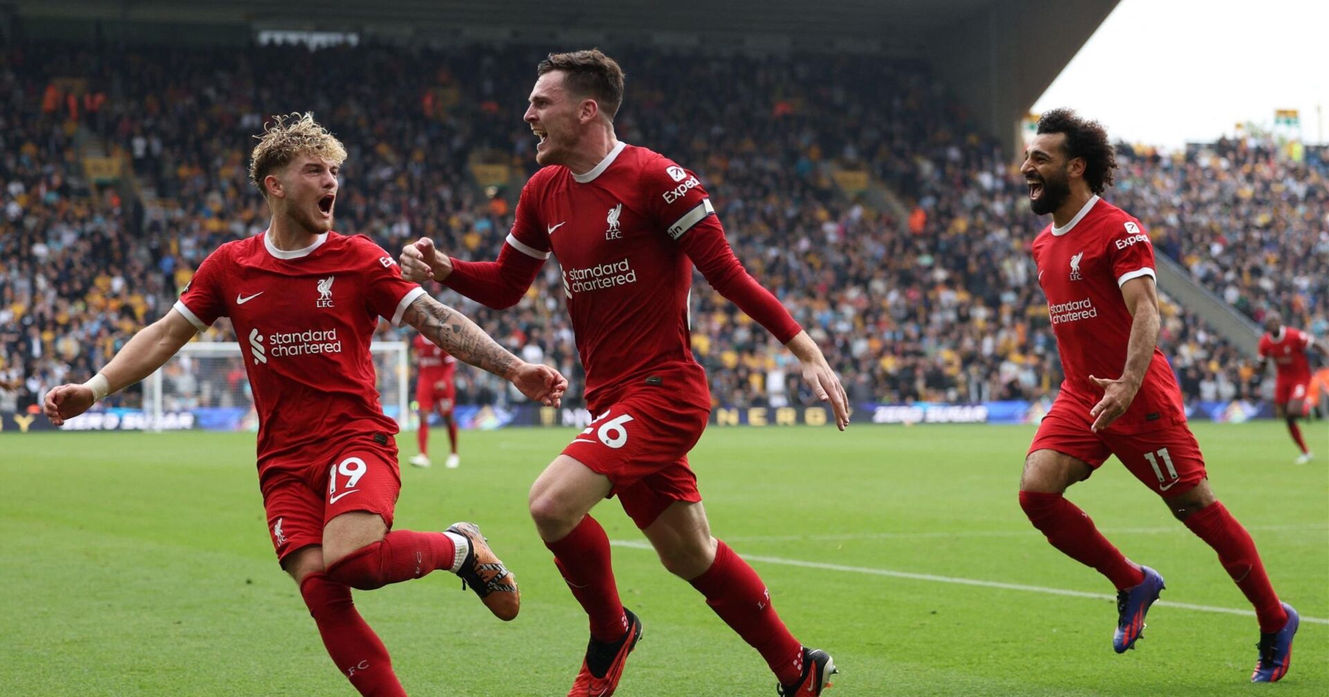 The Premier League is a Cruel Animal: EPL Gameweek 5 Results: Triumph for Spurs, City, and Liverpool as Man Utd Suffer a Cruel Loss 4 | Mania Africa | maniainc.com Andrew Robertson celebrating