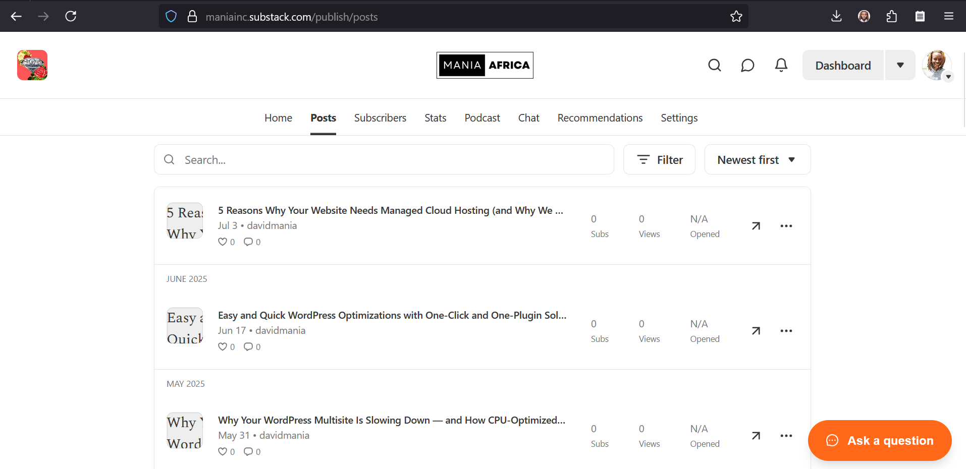 Migrating from Ghost to Substack by Migrating from Ghost to WordPress 14 | Mania Africa | maniainc.com Broken Image in Imported Post