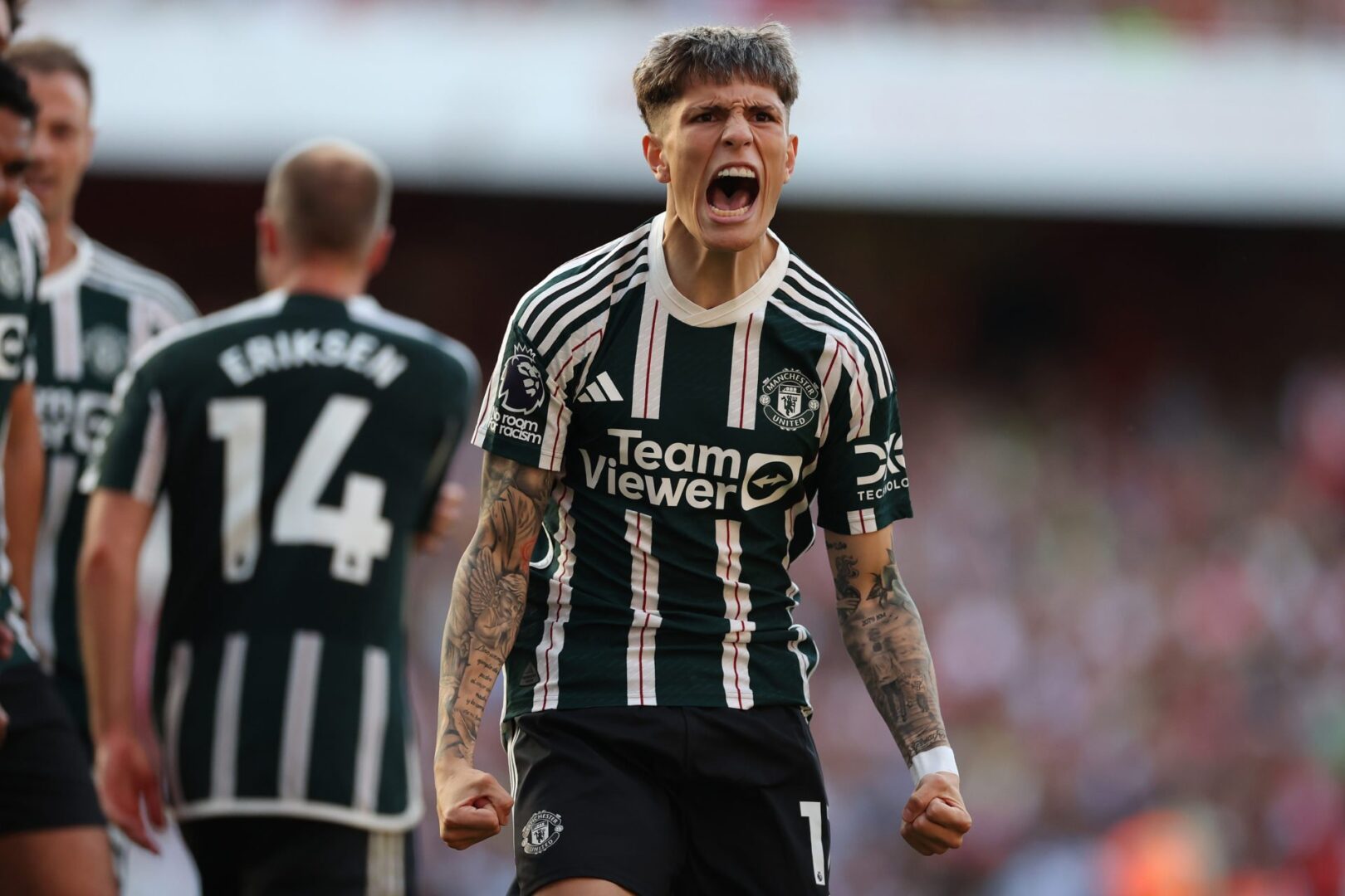 Arsenal Level Manchester United as Liverpool Level Aston Villa in the Last of EPL GW 4 Games 2 | Mania Africa | maniainc.com Garnacho dismayed