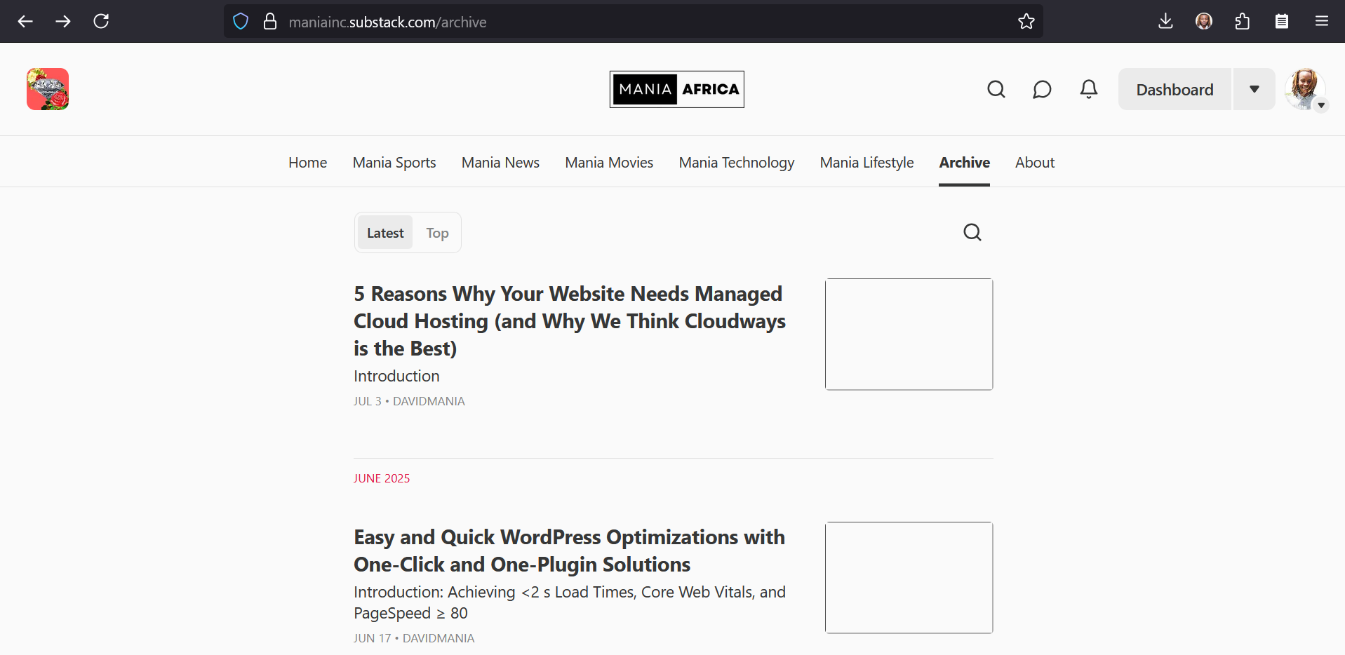 Migrating from Ghost to Substack by Migrating from Ghost to WordPress 12 | Mania Africa | maniainc.com Posts Imported into Substack