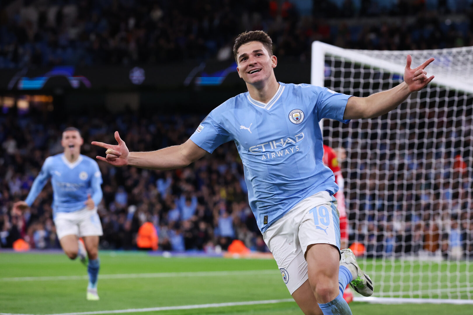 Julian Alvarez celebrating