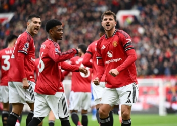 Mason Mount celebrating a goal - Man United 2_0 Sunderland_ Is the Manchester United of Old Back - Mania Sports