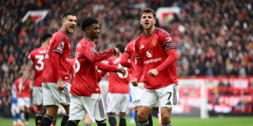 Mason Mount celebrating a goal - Man United 2_0 Sunderland_ Is the Manchester United of Old Back - Mania Sports