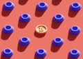 a group of blue plastic containers engulfing a Bitcoin golden coin - A Practical, Hype-Free Look at the Feb 2026 Bitcoin Crash
