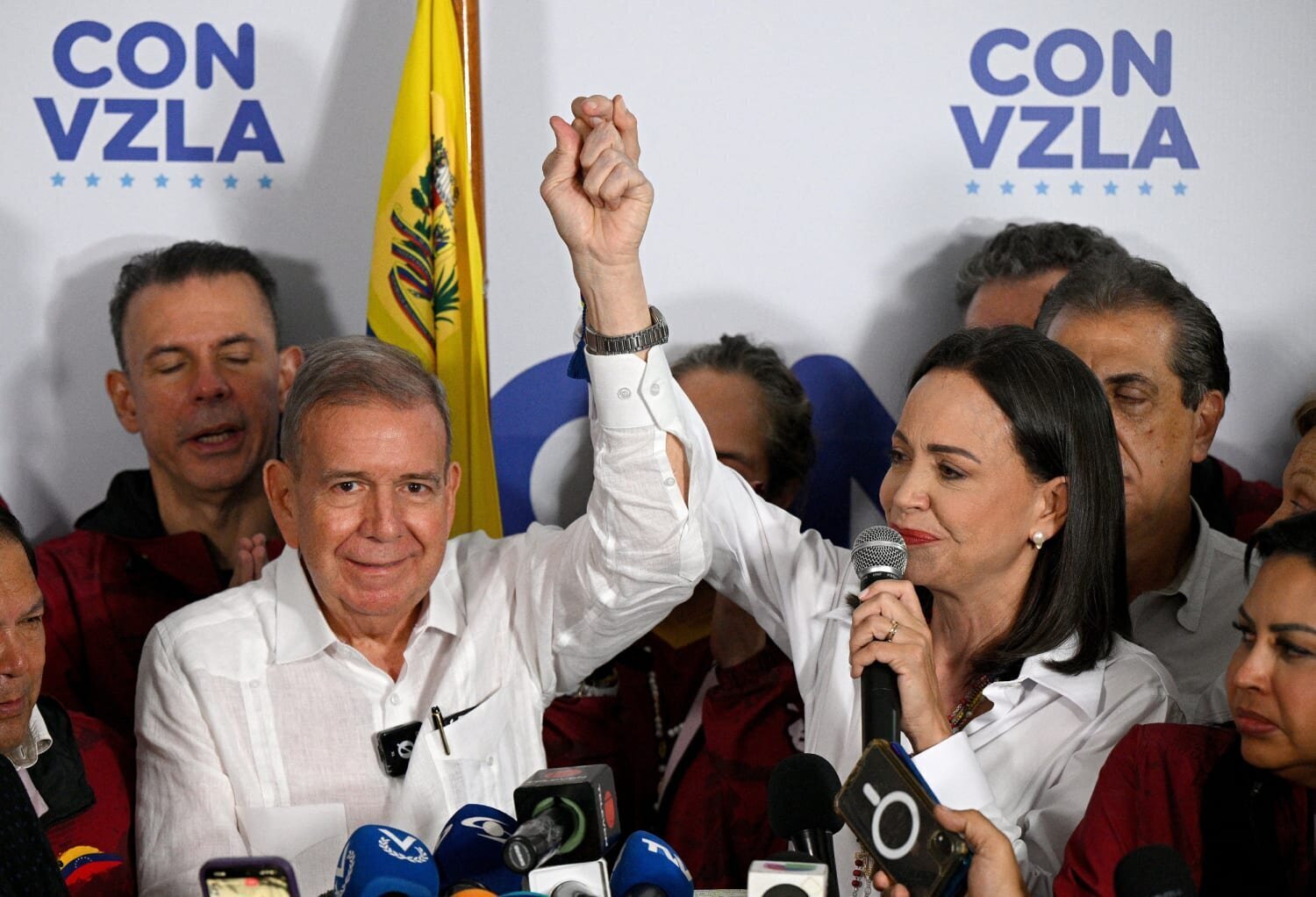 The Fall of Nicolas Maduro? Unrest Erupts in Venezuela Following Maduro's Re-Election 7 | Mania Africa | maniainc.com Venezuelan opposition leaders Edmundo Gonzalez and Maria Machado | The Fall of Nicolas Maduro? Unrest Erupts in Venezuela Following Maduro