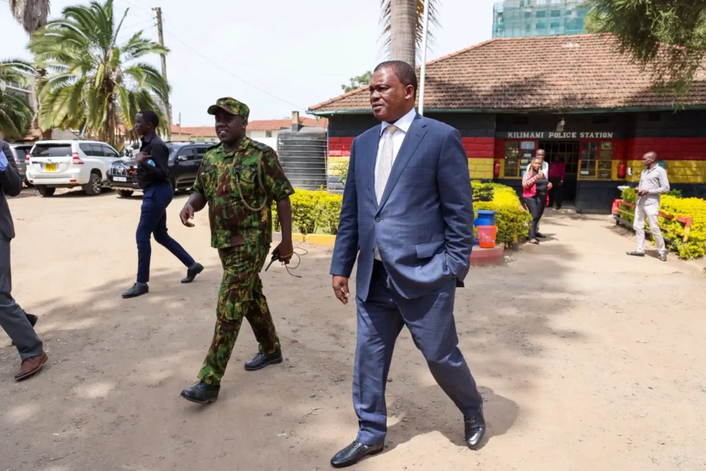 Kenyan Minister Calls Out Ruto's Government Over Abductions and Killings 2 | Mania Africa | maniainc.com Justin Muturi after recording a statement about his son's abduction